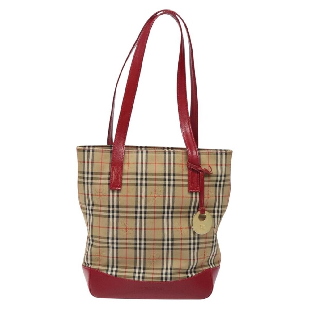 Burberry Nova Check Tote Canvas and Leather